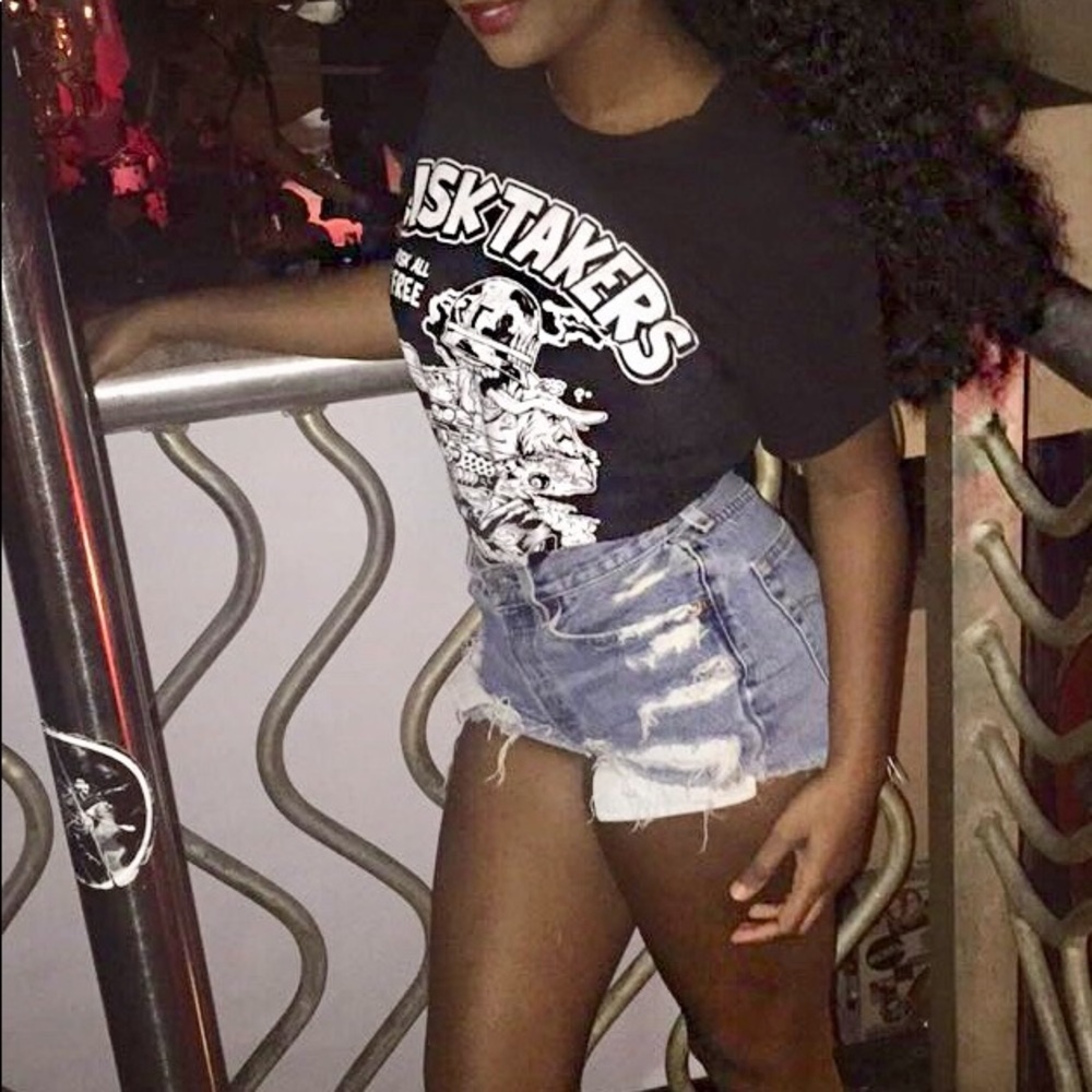 Distressed Levi’s Jean Shorts